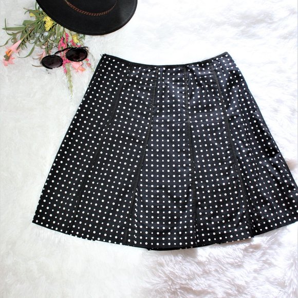 Nine West Polka Dot Pleated Skirt - Picture 10 of 10